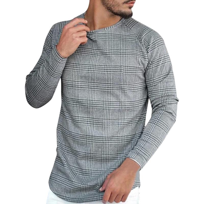 

Men's T-Shirts Shirt Hoodies For Men Shirts Under 10 Dollars Men's Casual Swallow Gird Print Long Sleeve Tops Teal Color T MenMen's, Black