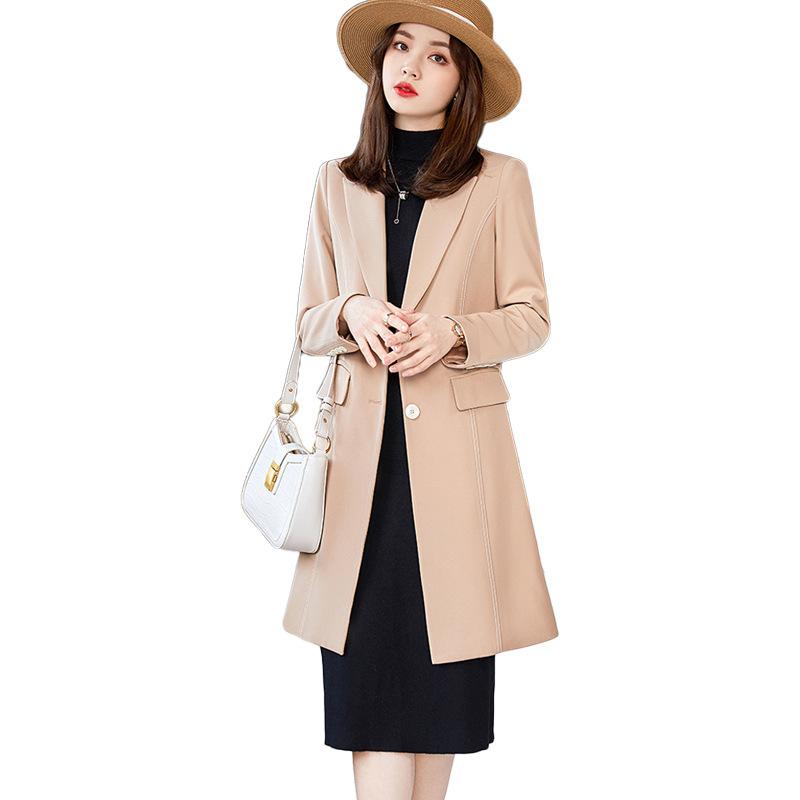 

Women's Suits & Blazers Fashion Blazer Women Spring Autumn Profession Office Suit 4XL Long Windbreaker Slim Casual Tops KW1179Women's, White