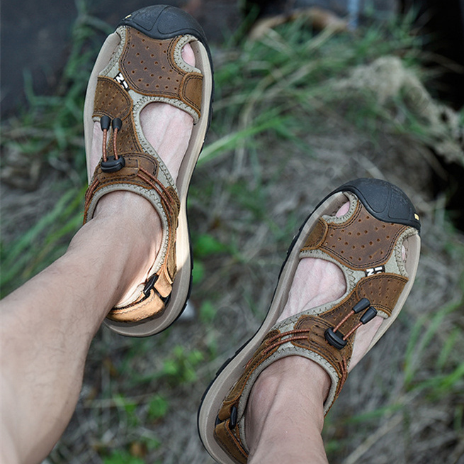 Grande taille 11 sandales hommes 2022 été nouveau respirant orteil sandale loisirs de plein air chaussures de plage décontractées militaire noir