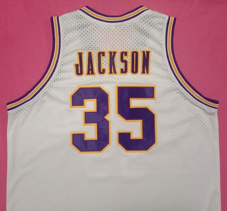 

LSU Tigers College Basketball Jerseys retro #35 Chris Jackson jersey white purple Mens Stitched Custom made size -5XL