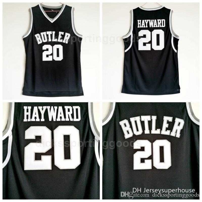 

Xflsp NCAA College Butler 20 Gordon Hayward Jersey Men Basketball Uniform Team Black Color Breathable University Hot Selling