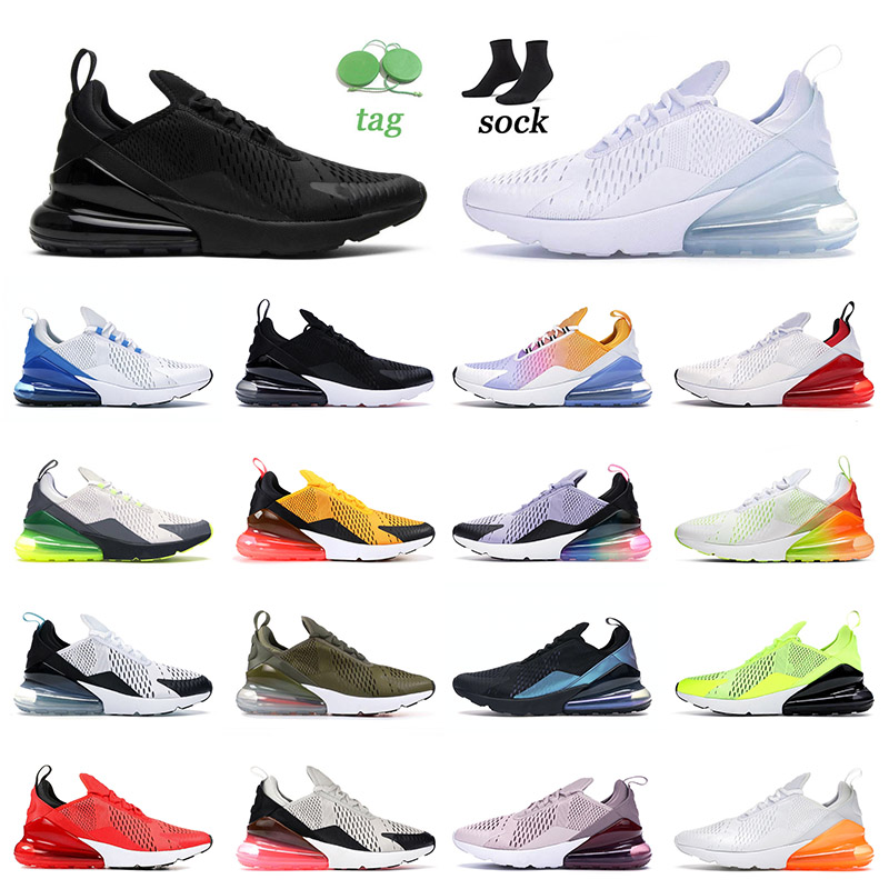 

2022 New Arrival Cushion 270 Sports Running Shoes Triple Black White Photon Blue University Gold Spirit Teal Platinum Volt Men Women 270s Trainers Sneakers, A41 white pink 36-40