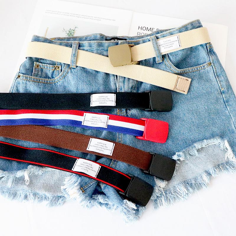 

Belts Mens Striped Fashion Unisex Trousers Canvas Belt Breathable Outdoor Tactical For Jeans Adjustable Waist BeltBelts, Black