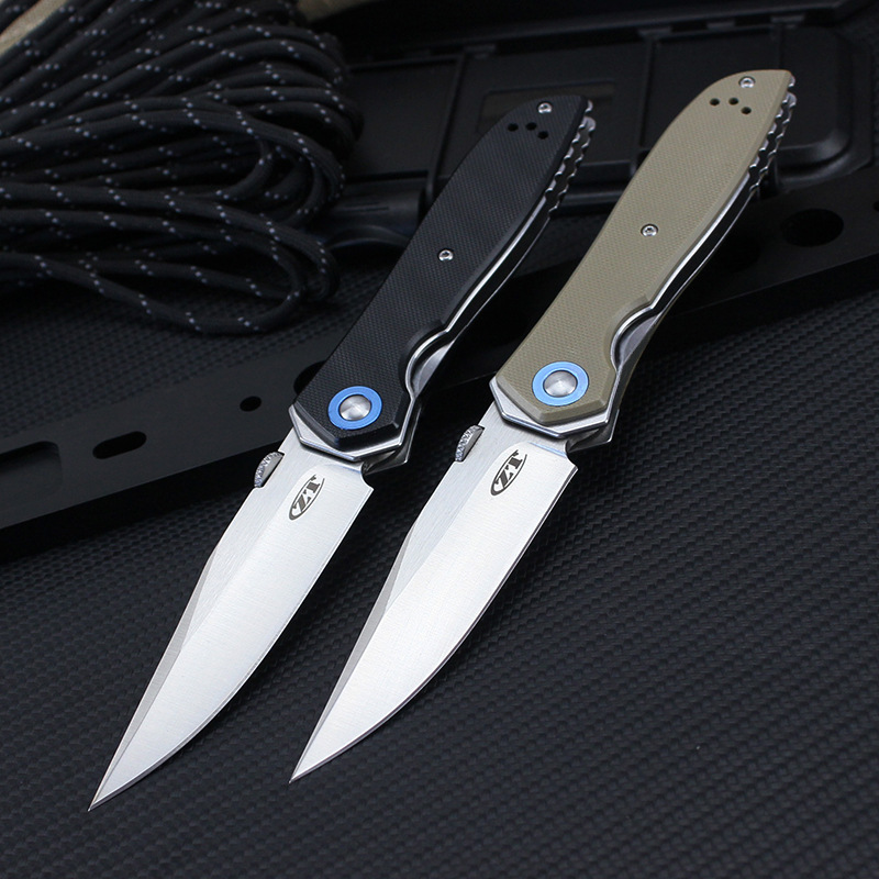 

ZT Knife 0640 ZT0640 Pocket Folding Knife Ball bearing knife G10 Handle Folding Blade Tactical Hunting Fishing Xmas Gift Knives EDC Tools