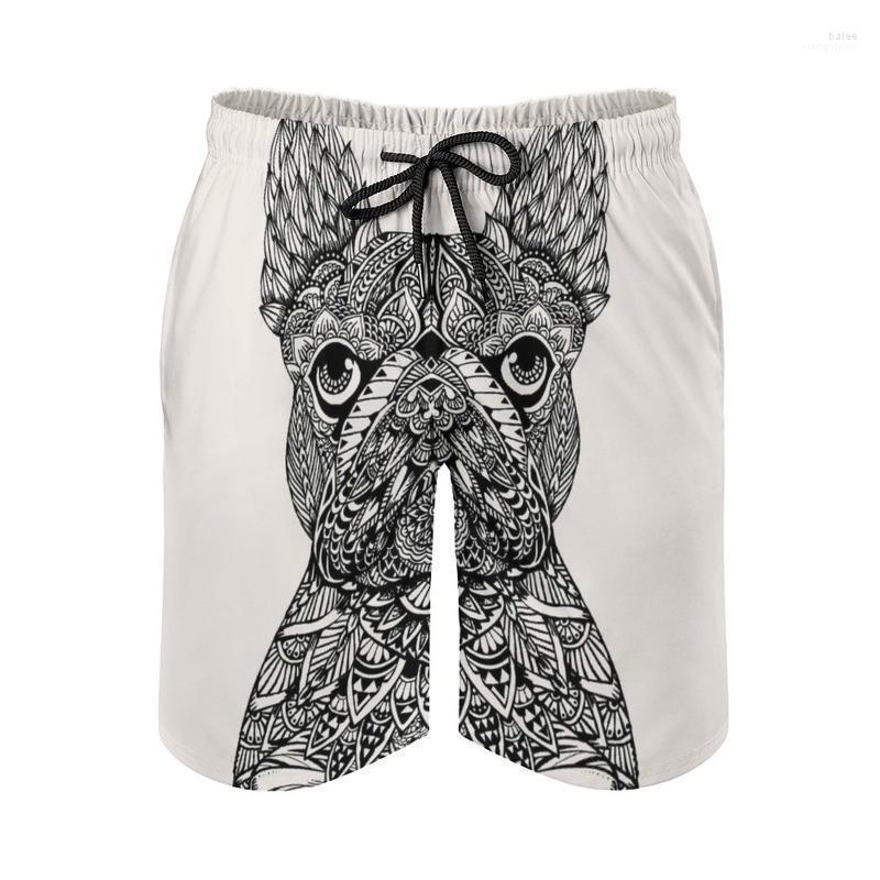 

Men's Shorts Mandala Frenchie Quick Dry Summer Mens Beach Board Briefs For Man Gym Pants Flower BulldogMen's, Beach shorts