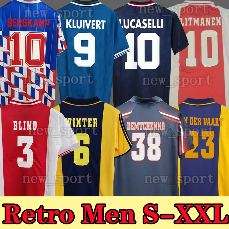 

S-2XL 1995 1997 1998 1999 2001 retro soccer jersey 94 95 RIJKAARD KLUIVERT LITMANEN SEEDORF DAVIDS OVERMARS 04 05 football 1989 1990 shirt 2004 BABEL 1998 in stock, Ajiakesi 1998 home