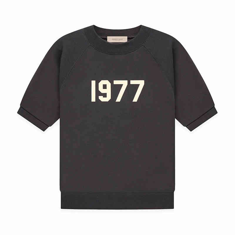 Men's Fashion Personality Trend New Short-sleeved Brand Wholesale Fear of Essentials Digital Print Thin Sweater Half Sleeve Short T-shirt Summe
