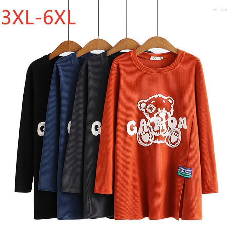 

Women's Plus Size T-Shirt Large Spring Slim Loose Printed Round Neck Bottomed Shirt Meli22Women's, Black