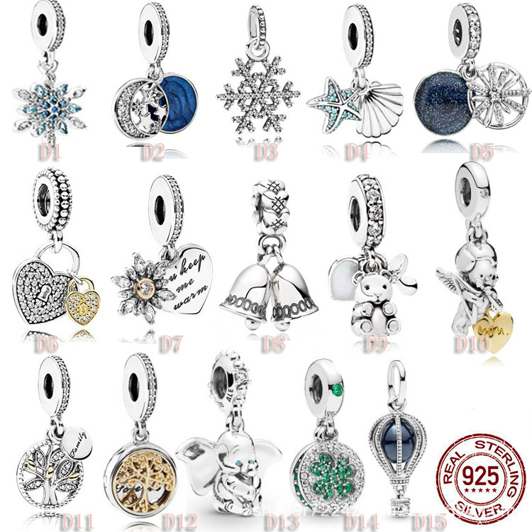 

New arrive S925 Sterling silver jewelry Diy Beads Fits pandora Ale Charm For Pandoras Bracelets for women European rose gold Bracelet&Necklace