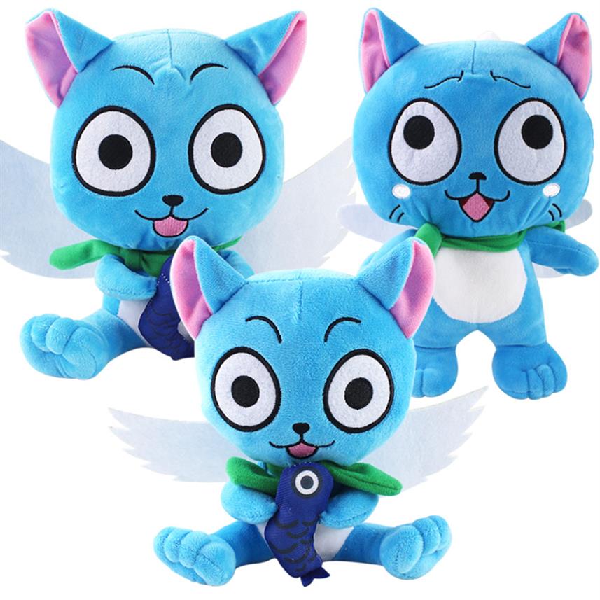 

Japanese Anime Cartoon Toy Fairy Tail Lovely character Happy Plush Toy Doll Figure Brithday Gift For Kids240W, Blue