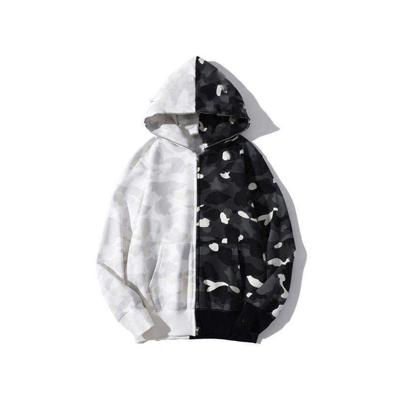 

Shark Head Camo Full-zip Bathing Camouflage Ape Hoodie Men Black White Sweatshirt Jacket Coat Uk, Don't pay it