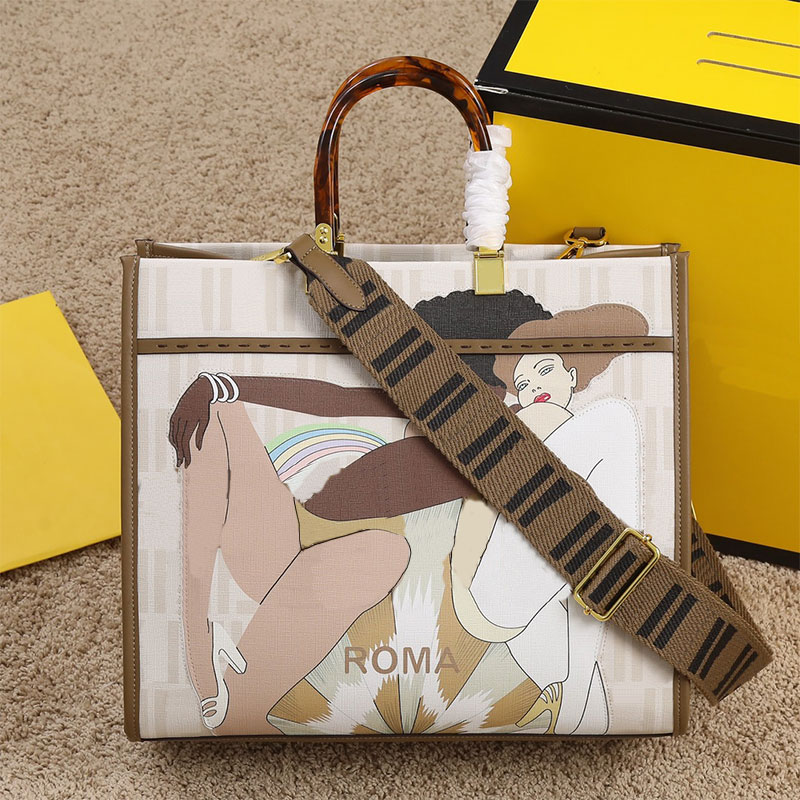 

Sunshine Totes Bags Handbags Purse Shoulder Crossbody Bag Cowhide Genuine Leather Fashion Women Graffiti Handbag Removable Strap Large Capacity Tote Purses