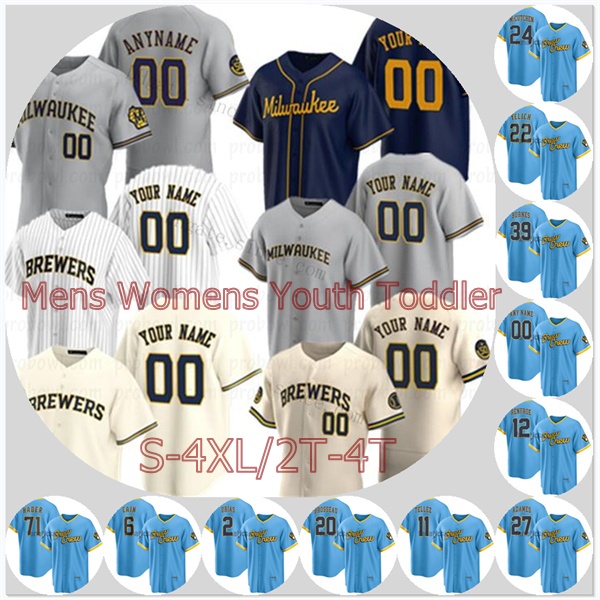 

Youth 22 Christian Yelich Brewers 2022 City Connect Jersey Milwaukee McCutchen Womens Lorenzo Cain Rowdy Tellez Willy Adames Burnes Tyrone Taylor Mens Josh Hader, Mens coolbase
