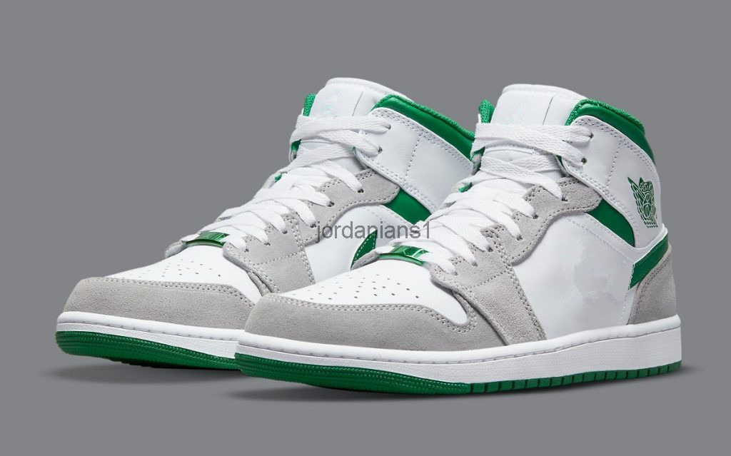 

Designer Jumpman 1 Mid Green Grey Basketball Color GreenGrey WHITE Grade GS Sneakers Original Accessories Fast Delivery, #1