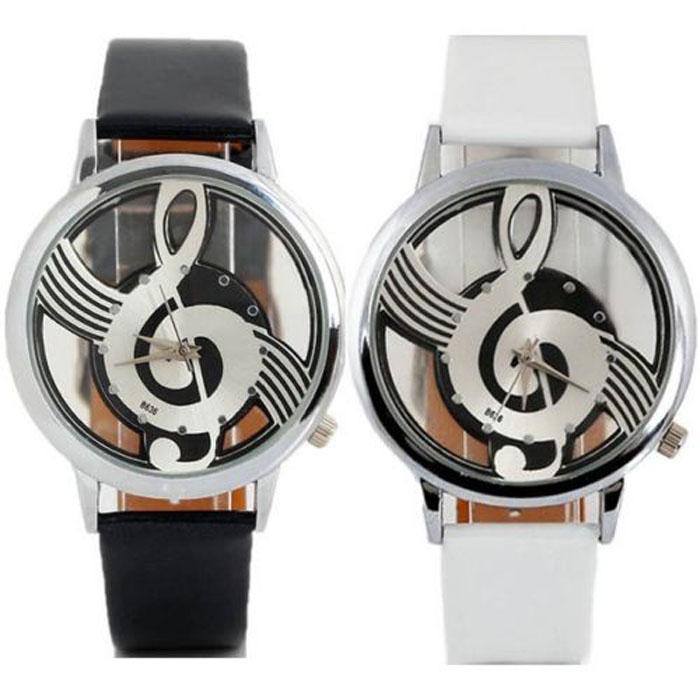 

Wristwatches Watches Note Music Notation Leather Quartz Wristwatch Luxury Watch Women Dress Bracelet Fashion, As the picture shows
