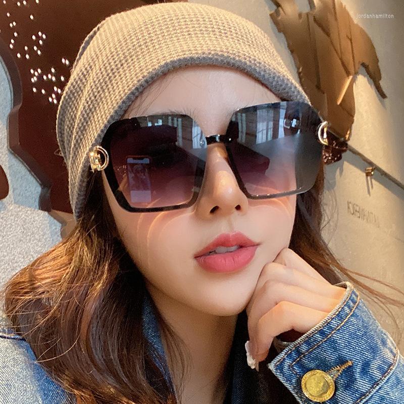 

Sunglasses 2022 Women Unisex Fashion Ladies Square Goggle Shades Vintage Brand Designer Oversized Sun Glasses UV400