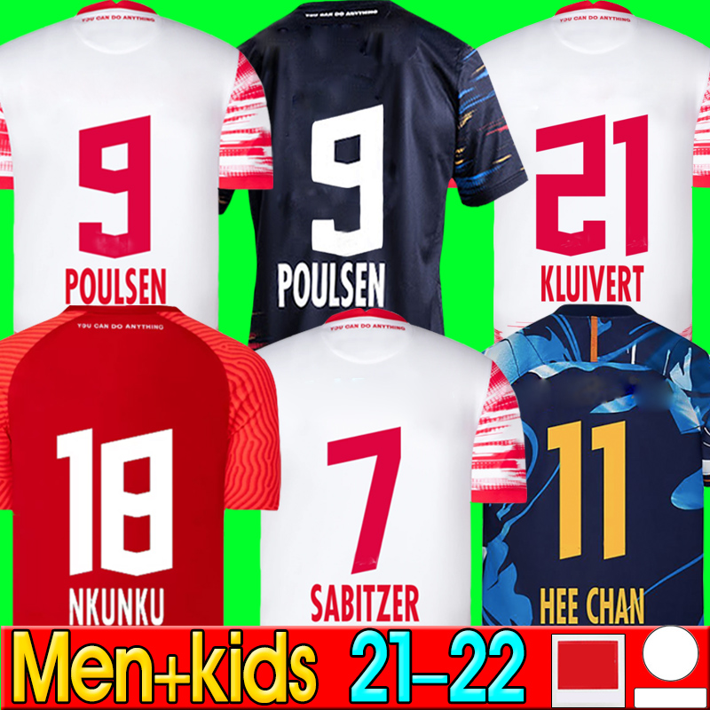 

21 22 Soccer Jerseys SILVA OLMO NKUNKU POULSEN HAIDARA LAIMER Camiseta ADAMS Maillot MORIBA BROBBEY 2021 2022 Football Shirts Kits Uniform home away third 3rd fourth, P04 20 21 home