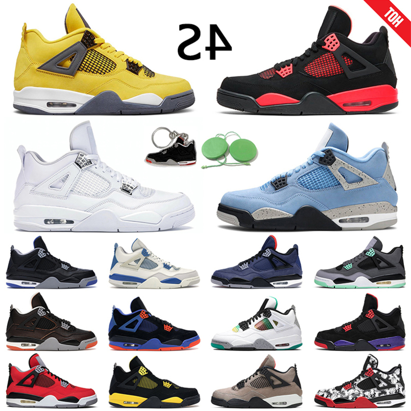 

Jumpman 4 Retro Pure Money Basketball Shoe 4s University Blue Taupe Haze White Cement Sail back cat mens trainer outdoor sports sneakers, Nostalgia