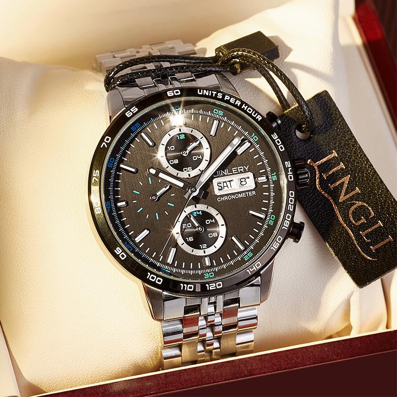 

Wristwatches Luxury Men's Watch Fully Automatic Mechanical Wristwatch Brand Business Stainless Steel Belt For Men RelogioWristwatches, J9041g5