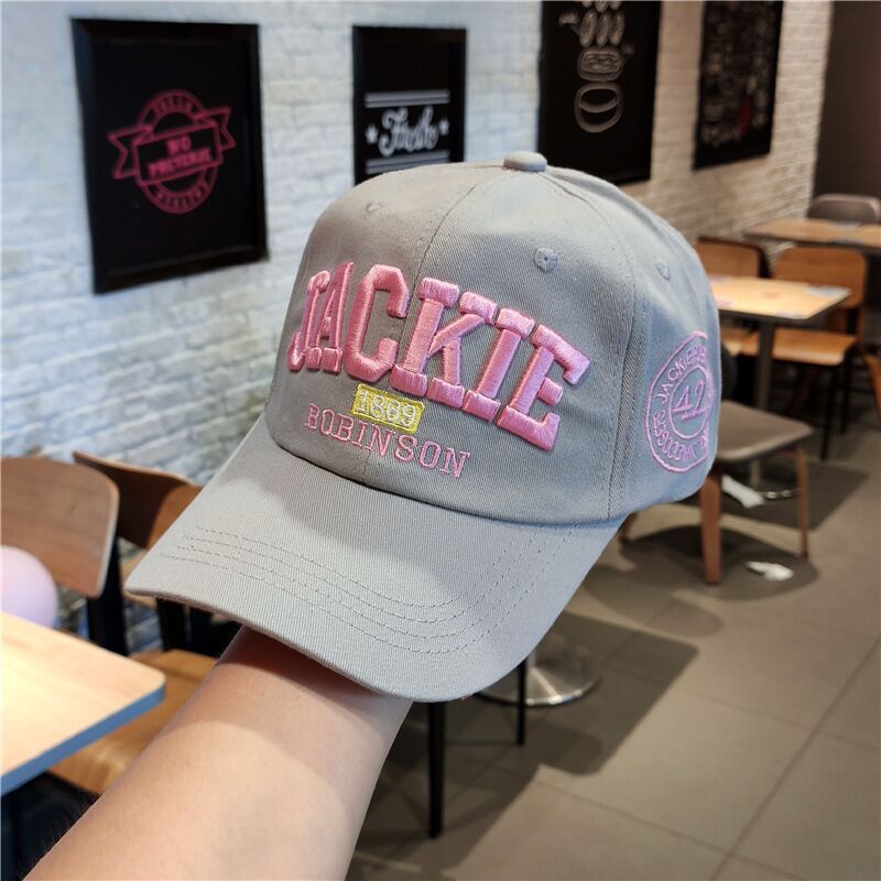 

New Letter Embroidered Sunshade Baseball Cap, Grey