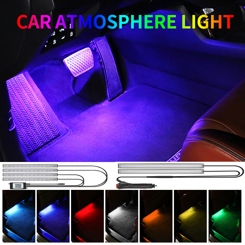 

1Set Car Atmosphere Light Car Interior LED Foot Lamp Decorative Ambient Strip Lights