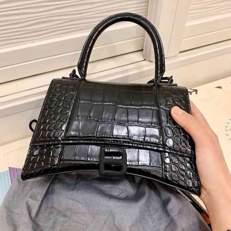 

Designer Brand B home Handbags Bags Fashion Balencaigas'sss Women's b Home 2022 Bag Crocodile Hourglass Advanced Single Shoulder Messenger, Black