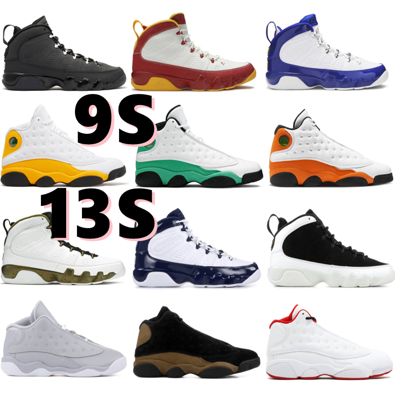 

2022 9s 9 Mens Basketball Shoes DB Doernbecher Gym Red Turbo 13 13s Hyper Royal Lucky Green Black Cat Sports Trainers Sneakers Size 40-47, Box