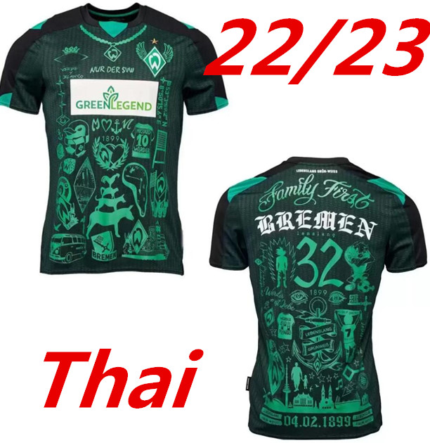 

22 23 Werder Bremen SPECIAL SOCCER JERSEY Marvin Ducksch Leonardo Bittencourt BLACK GREEN 2022 2023 How Deep is Your Love FOOTBALL SHIRTS TOP THAILAND QUALITY 666