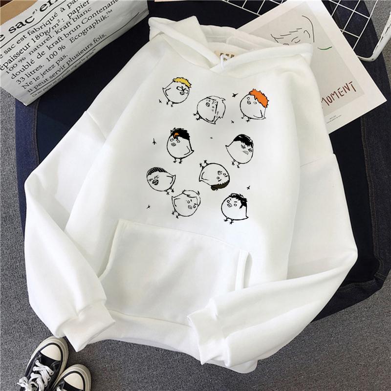 

Men' Hoodies & Sweatshirts Unisex Haikyuu Hoodie Men Japanese Anime Casual Funny Streetwear Harajuku Karasuno High Manga Graphic Tops M, White kong