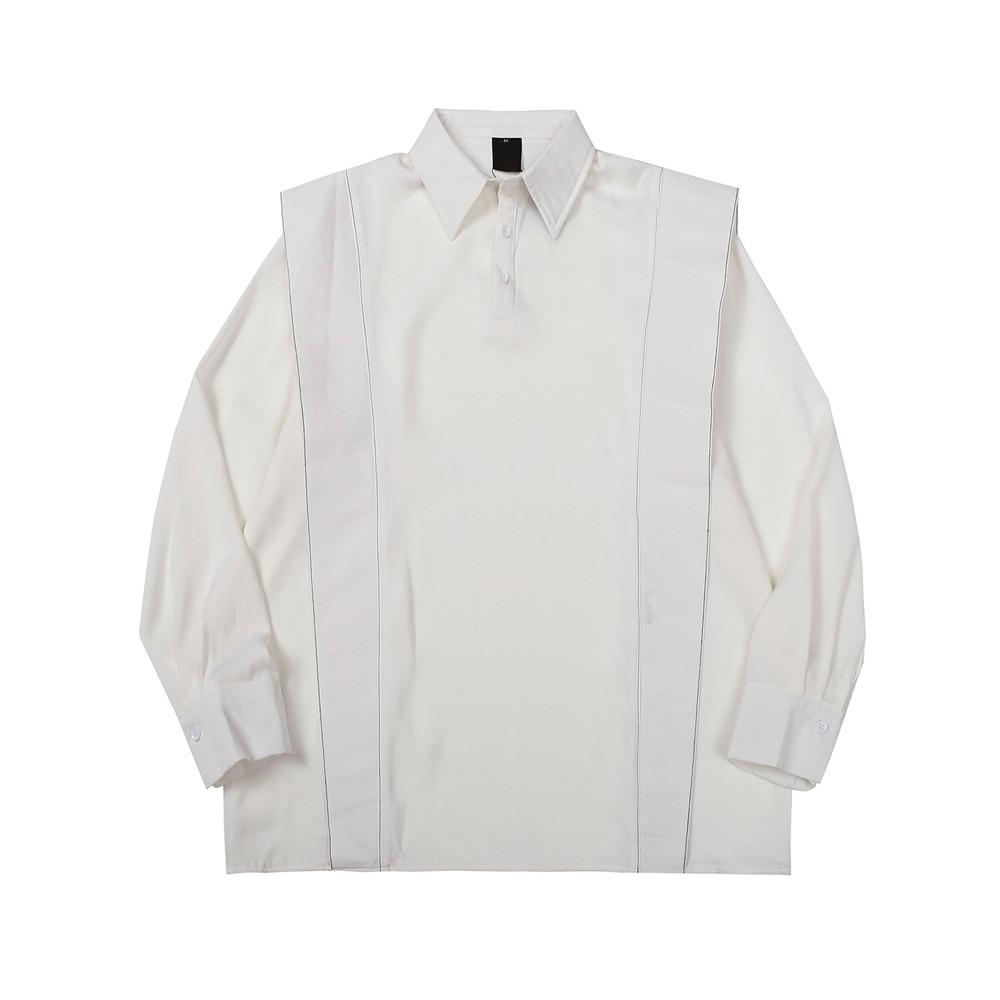 

Men's Casual Shirts Long Sleeve Pullover Shirts for Man Women Black White