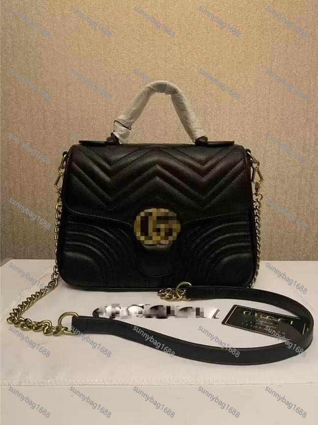 

Women Bags Marmont Leather Handbags Lady heart V Wave Pattern Satchel Marmont Bags Chain Crossbody Handbags Purses tote LVs louiseitys viutonitys YSLitys GGitys, With logo