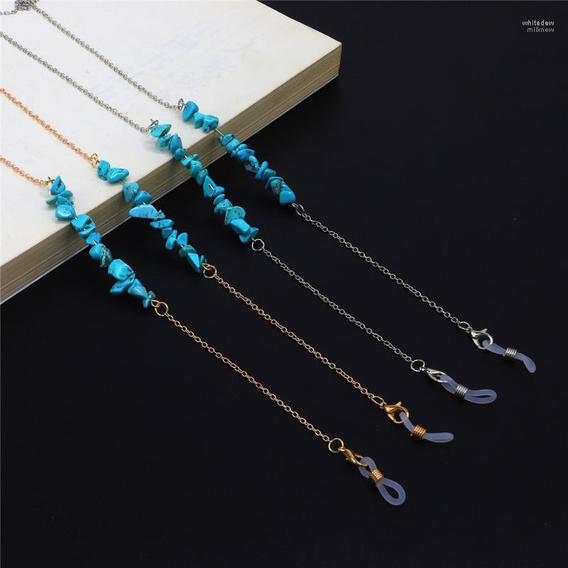 

Chains Arrived 3Pcs/Lot Natural Blue Turquoisess Non-slip Sunglasses Reading Glasses Chain Mask Lanyard Straps Handmade Jewelry