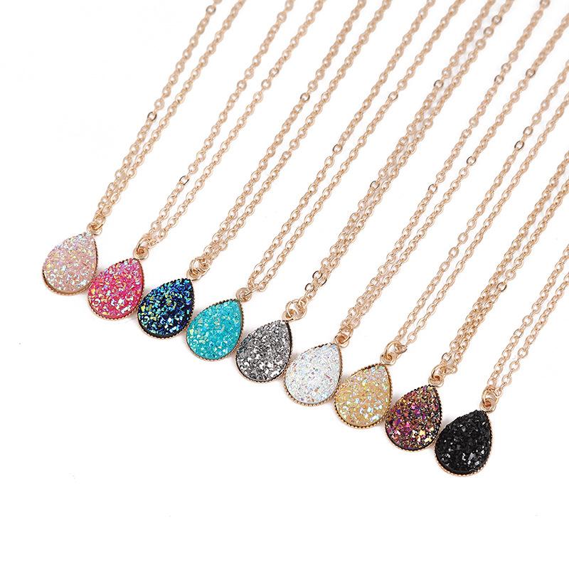 

Pendant Necklaces Selling Glamor Fashion Women Retro Simple Water Drop Necklace Tassel Clavicle For Girls Party Jewelry Gifts