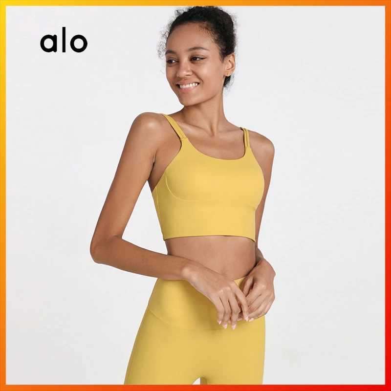 

Alo Yoga Sports Bra Fitness Sports Vest Running Gym Outdoor Workout Bras Women' Shaping Tube Top DS-05, Black