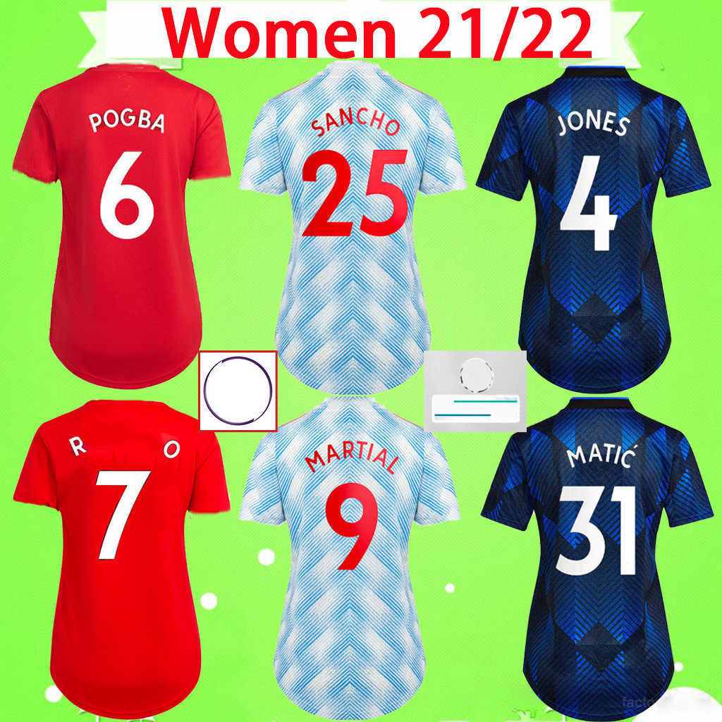 

Women soccer jersey 21 22 girls SANCHO MAN CAVANI UTD VAN DE BEEK RASHFORD 2021 2022 ladies football shirts woman home away third fourth, 2021/2022 women