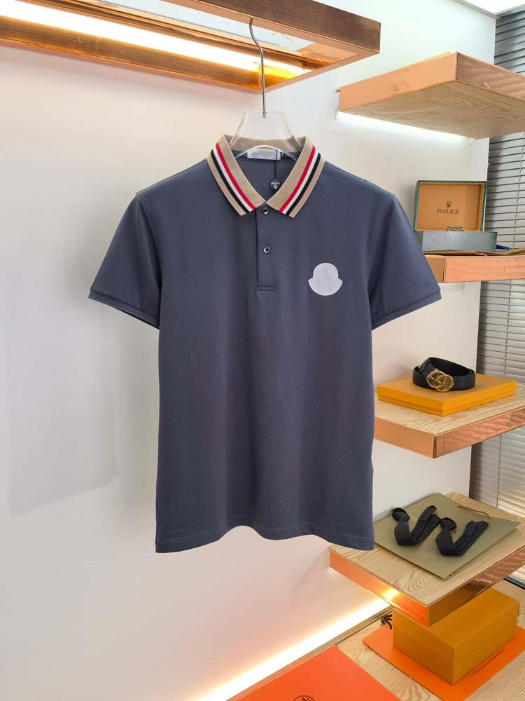 

European and American fashion design Polo Shirt Short Sleeve T-Shirt summer cotton casual loose large men's XXL, Lavender