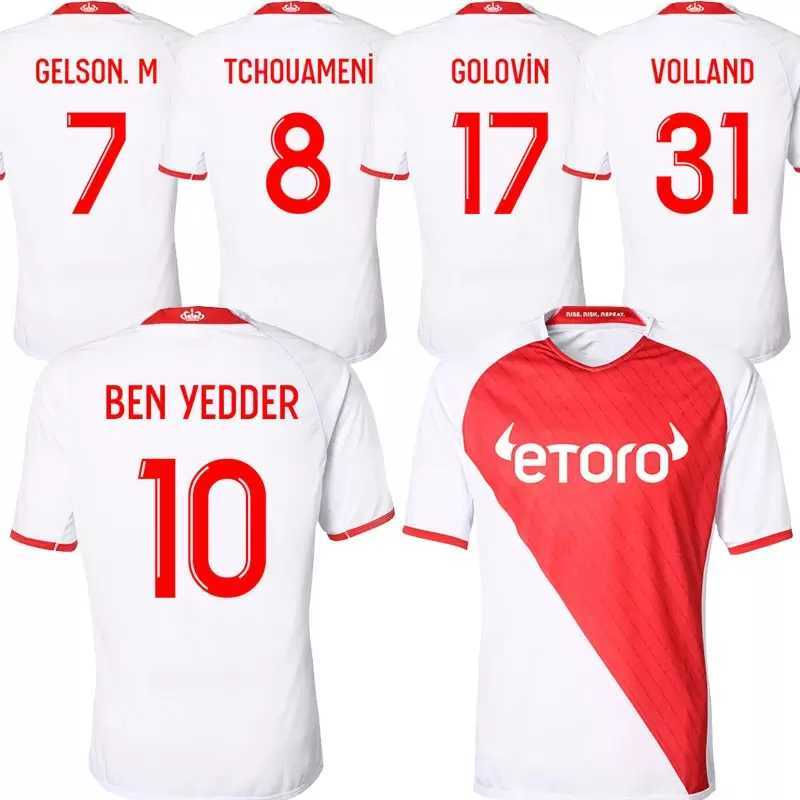 

AS MINAMINO 2022 2023 Monaco Soccer Jerseys Volland GOLOVIN BADIASHILE BEN YEDDER FOFANA DIOP BOADU home away 22 23 football men and kids, Home kids sets