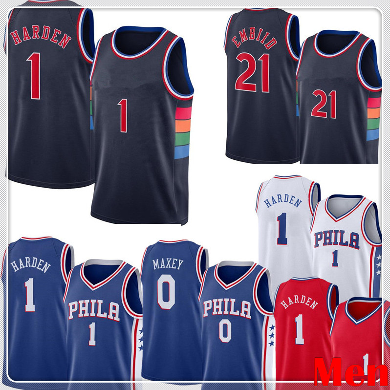 

1 Jame man Harden Jersey joel 21 embiid Allen 3 Iverson Basketball Jerseys Tyrese 0 Maxey High quality, New