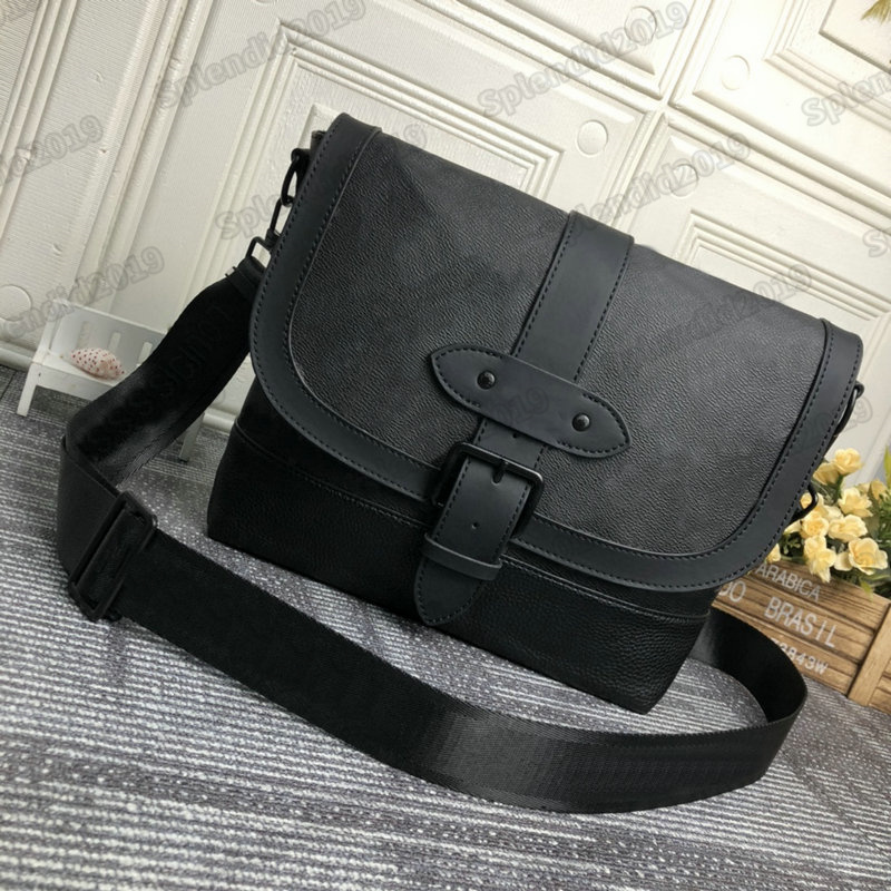 

M45911 SAUMUR Messenger Bags Mens Shoulder Bag Canvas Leather Cross Body Eclipse Black Purse Sammurss 1986 Style Men Luxurys Messengers Bag Designers Handbag, #1