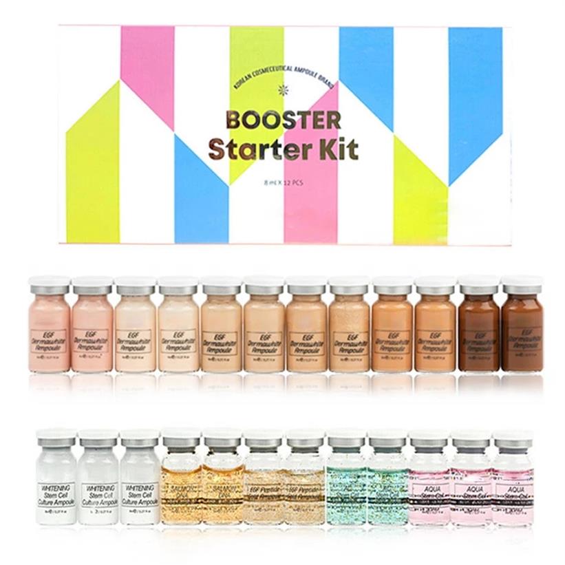 Korean Cosmetics BB Foundation Cream Glow Ampoule Serum MesoWhite Brightening Face Serum Skin Care Treatment Starter Kit290O