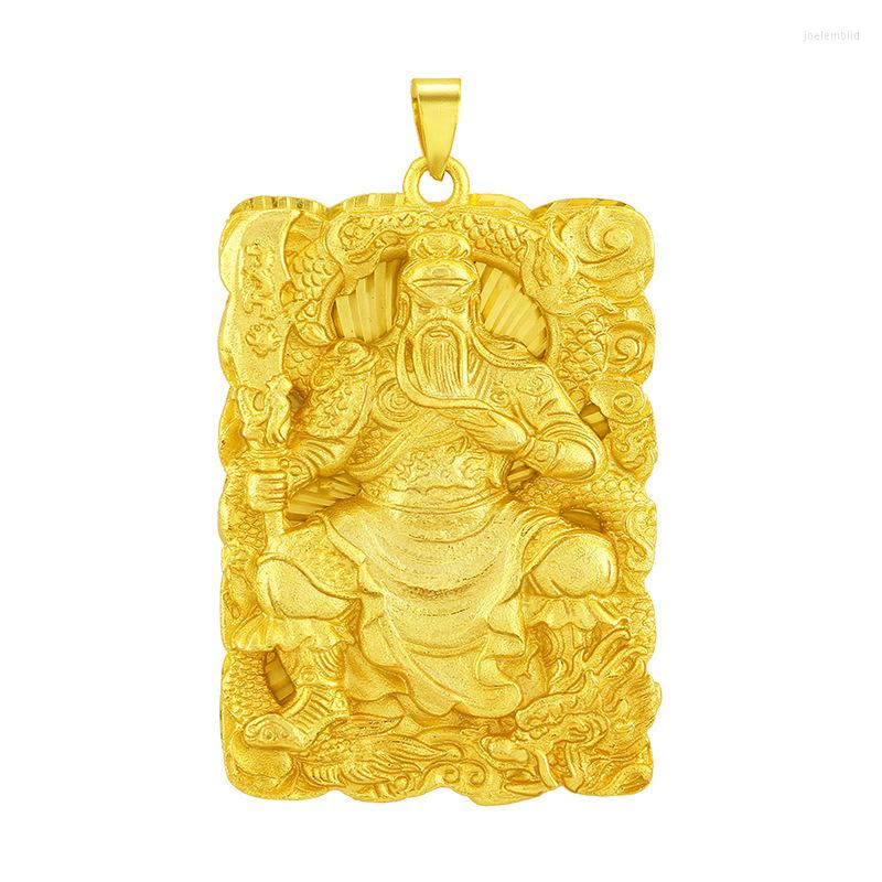 

Pendant Necklaces Luxury 24k Pure Gold Color For Women Men Filled Thick Female Engagement Birthday Fine Jewelry No ChaiPendant