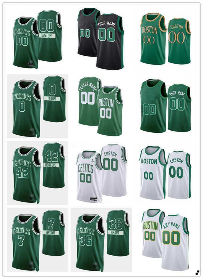 

2021-2022 75th Custom MEN Jersey Mens Womns Youth Jayson 0 Tatum Al 42 Horford Jaylen 7 Brown Marcus 36 Smart Boston''Celtics''Basketball Jerseys, Color