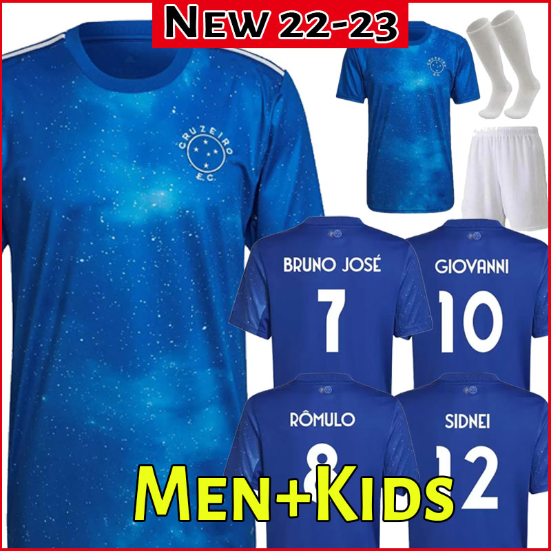 

21/22/23 Cruzeiro Esporte Clube soccer jerseys 100th anniversary men kids kit 2021 2022 2023 W.Pottker DEDE M.MORENO football jersey camisa de Raposas sock set HENRIQUE, Home+patch