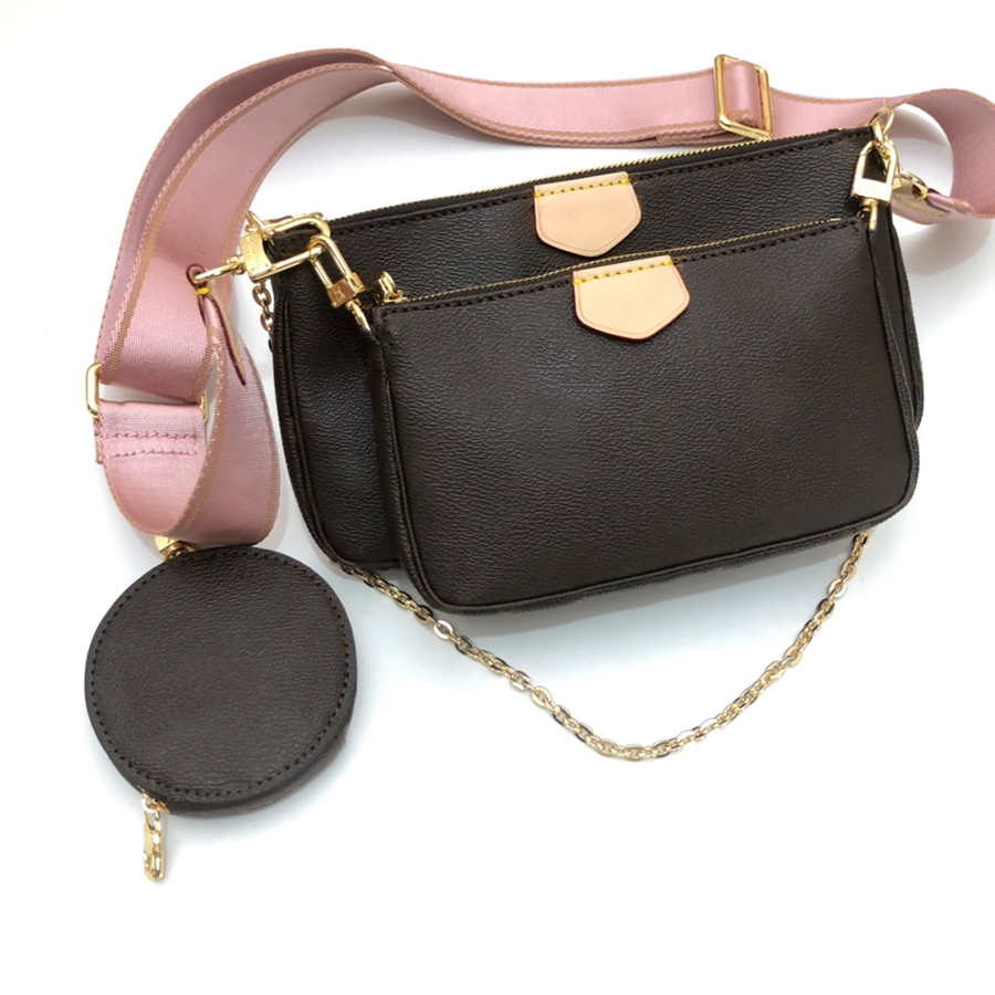 

Quality Luxury Designer MULTI Function ACCESSORIES Bag Genuine Leather Women pochette shoulder Crossbody purses wallet with serial code, Black