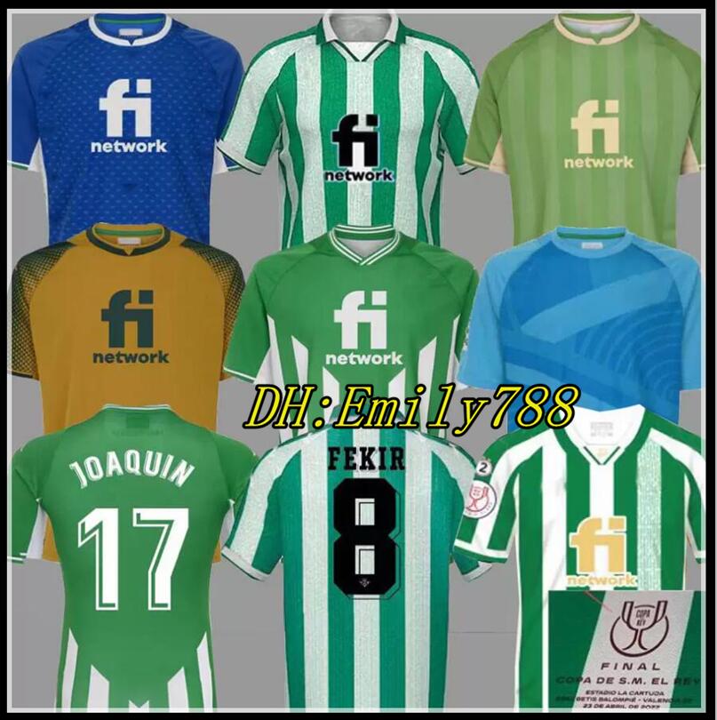 

21 22 real Betis soccer Jerseys JOAQUIN B.Iglesias camiseta de fútbol Juanmi CANALES Fekir 2021 2022 2023 special-edition football shirts copa DEL rey FINAL goalkeeper, Final kit