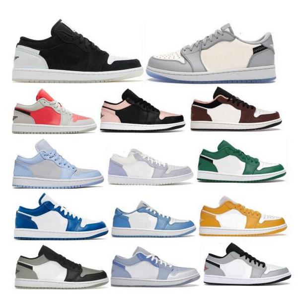 

2022 1 1s Low Basketball Shoes Lows Top Shadow Mocha UNC Paris Gym Red Powder Marina Blue Leather Luxurys Men Women Trainers Sneakers, Beige
