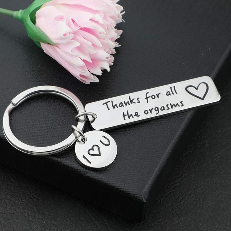 

Keychains Letter Funny Keychain Gifts For Boyfriend Husband Thanks All The Orgasms With Couples GiftKeychains