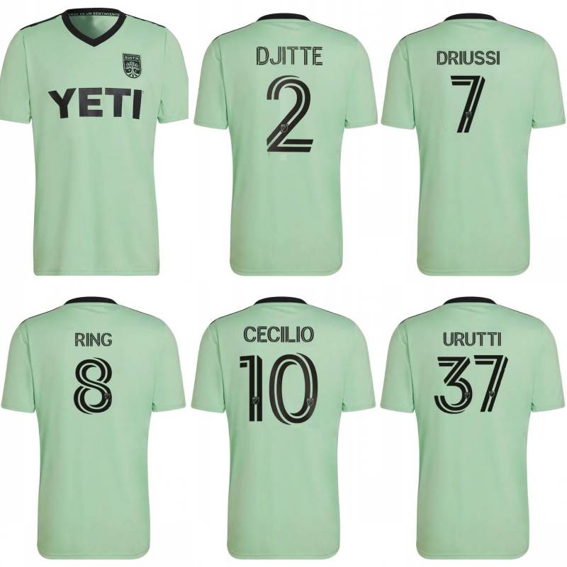 

2022 Austin FC Soccer Jersey Union #7 DRIUSSI DJITTE RING Uniform Mens #10 CECILIO FAGUNDEZ URUTTI Shirt, As