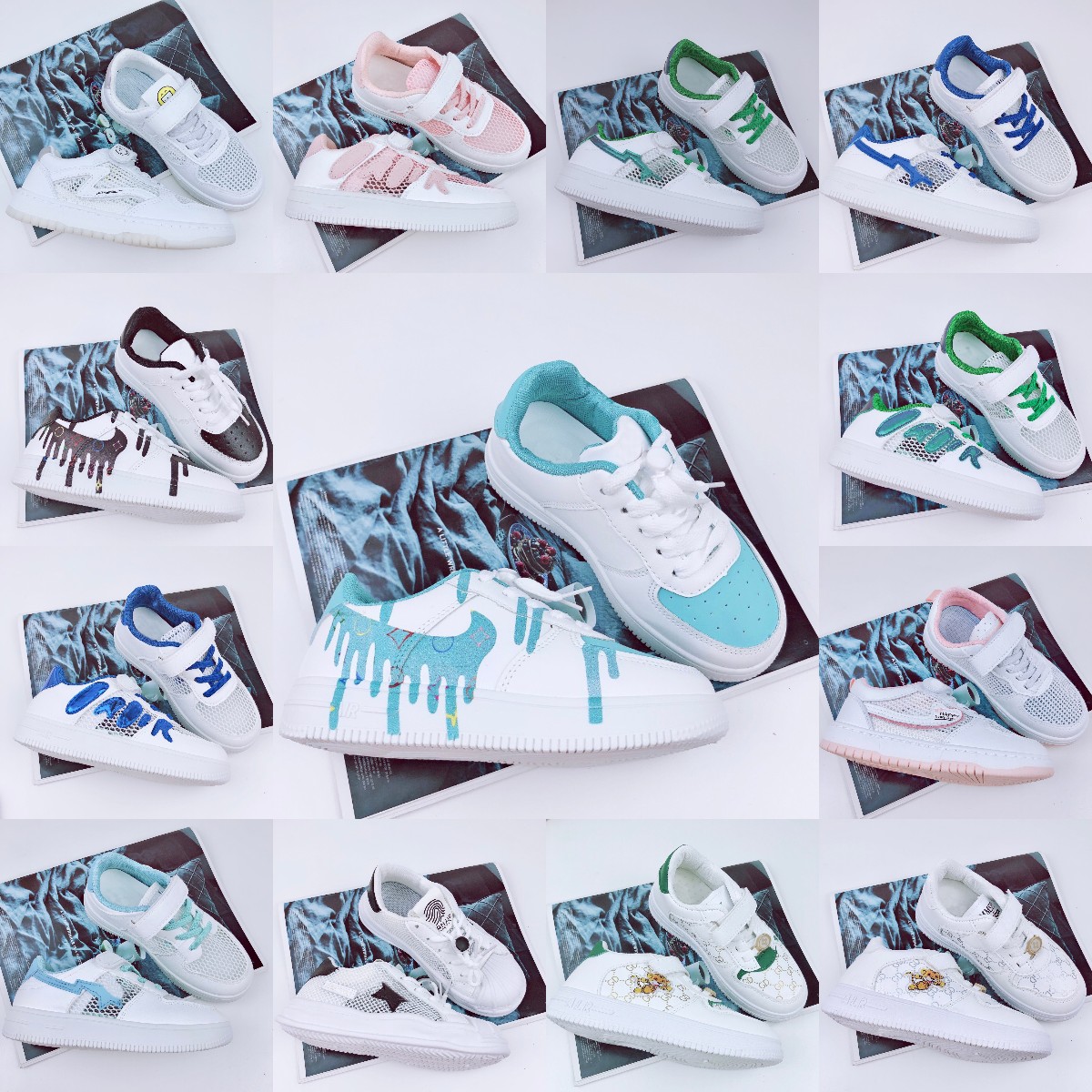 

2022 Summer Kids Toddler Strap Mesh Sneakers Low Top Baseketball Shoes Force1 Running Trainer Boys Girls Designer Sports Loafer Slip On Skateboard Outdoor Trainers, Fill postage