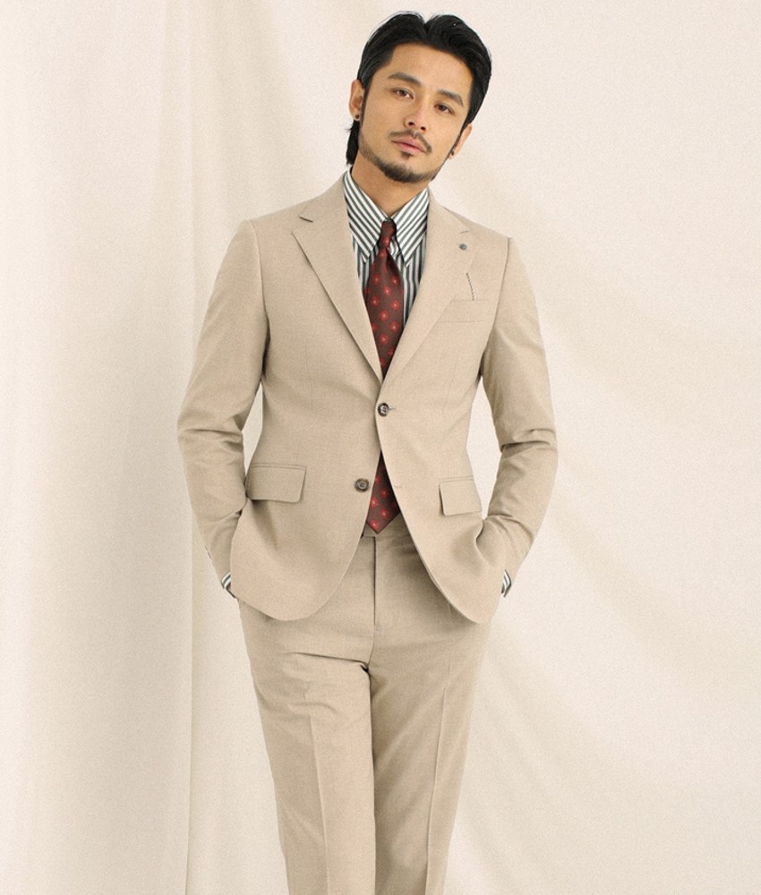 

Brand New Beige Wedding Tuxedos Notch Lapel Side Vent Groom Tuxedos Fashion Men Blazer 2 Piece Suit Prom/Dinner Jacket Custom Made(Jacket+Pants+Tie)2671, Same as image